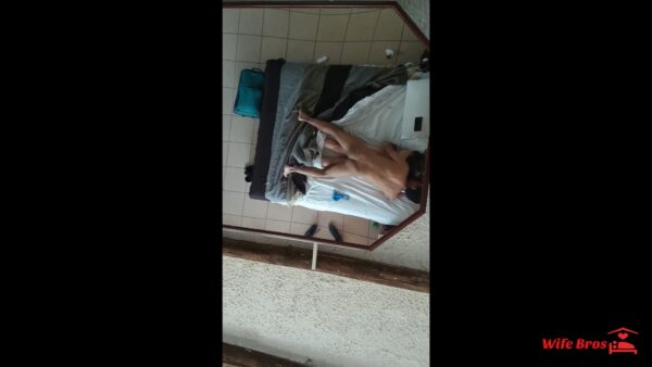 Delicious anal sex in blue lingerie at ceiling mirror room. - Image 2